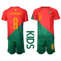 Portugal Bruno Fernandes #8 Hjemmedraktsett Barn VM 2022 Kortermet (+ Korte bukser)